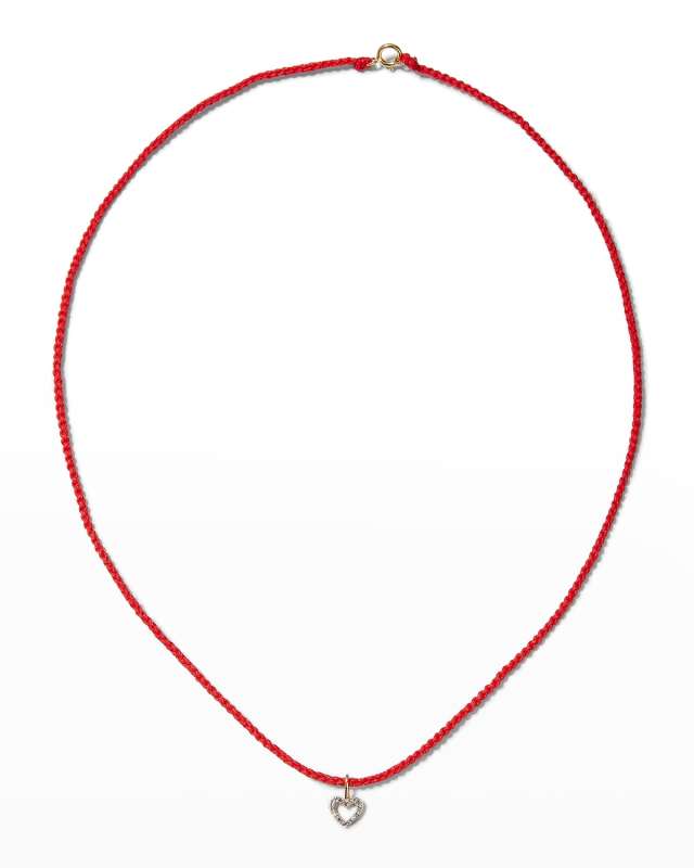 Pavé Open Heart Pendant Necklace